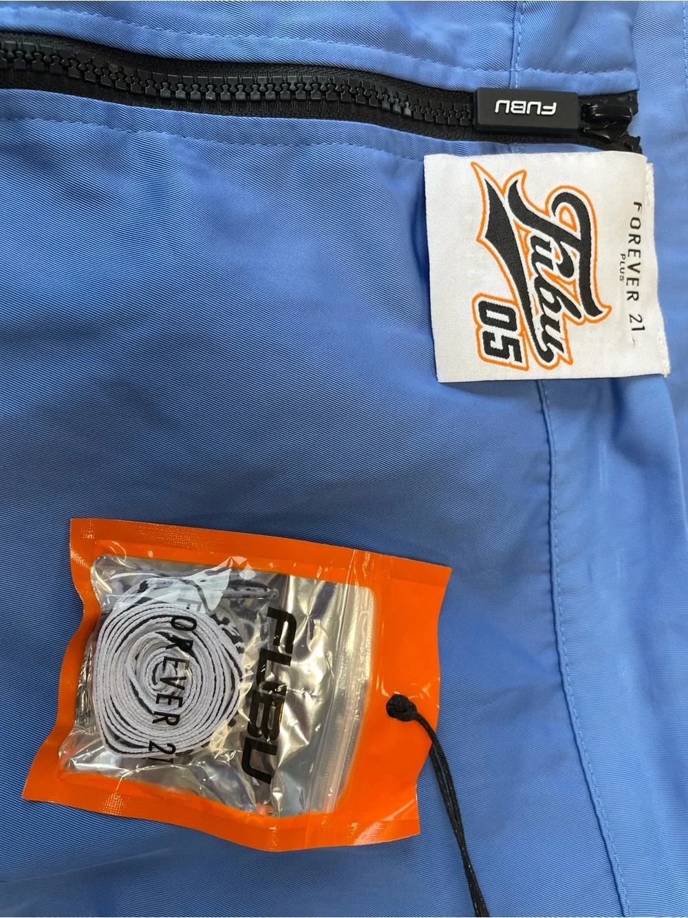 FOREVER21 _ FUBU collab Skirt NEW WITH TAGS SZ 1X - BLUE -  FULL ZIP